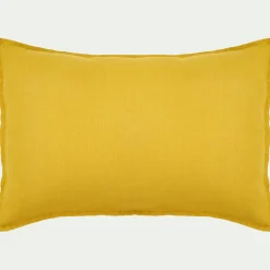 Coussin en lin lavé 40x60cm - jaune archillea