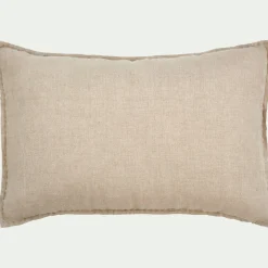 Coussin en lin lavé 40x60cm - naturel