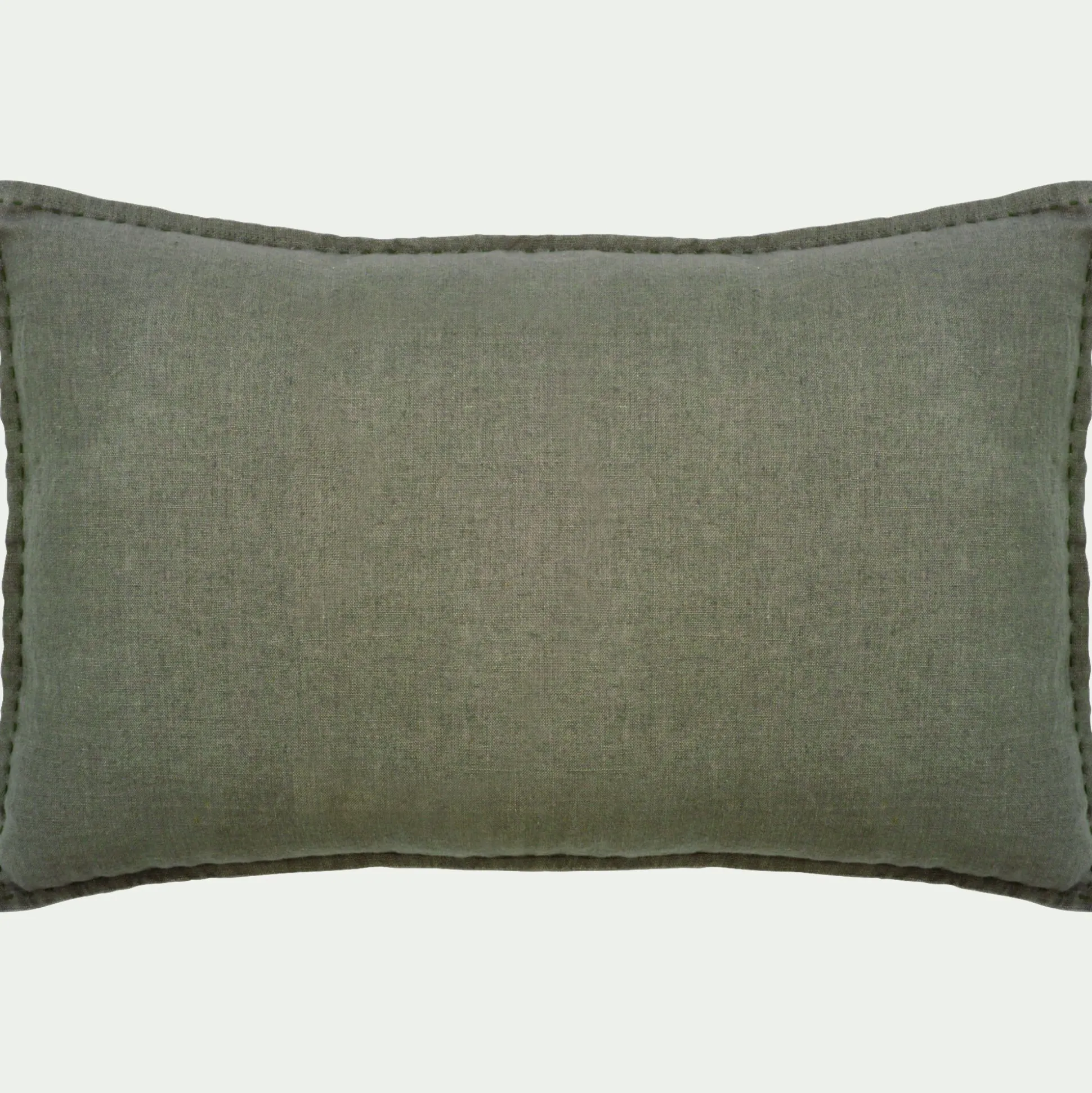 Coussin en lin lavé 40x60cm - vert cèdre