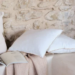 Coussin en lin 45x45cm - blanc écru