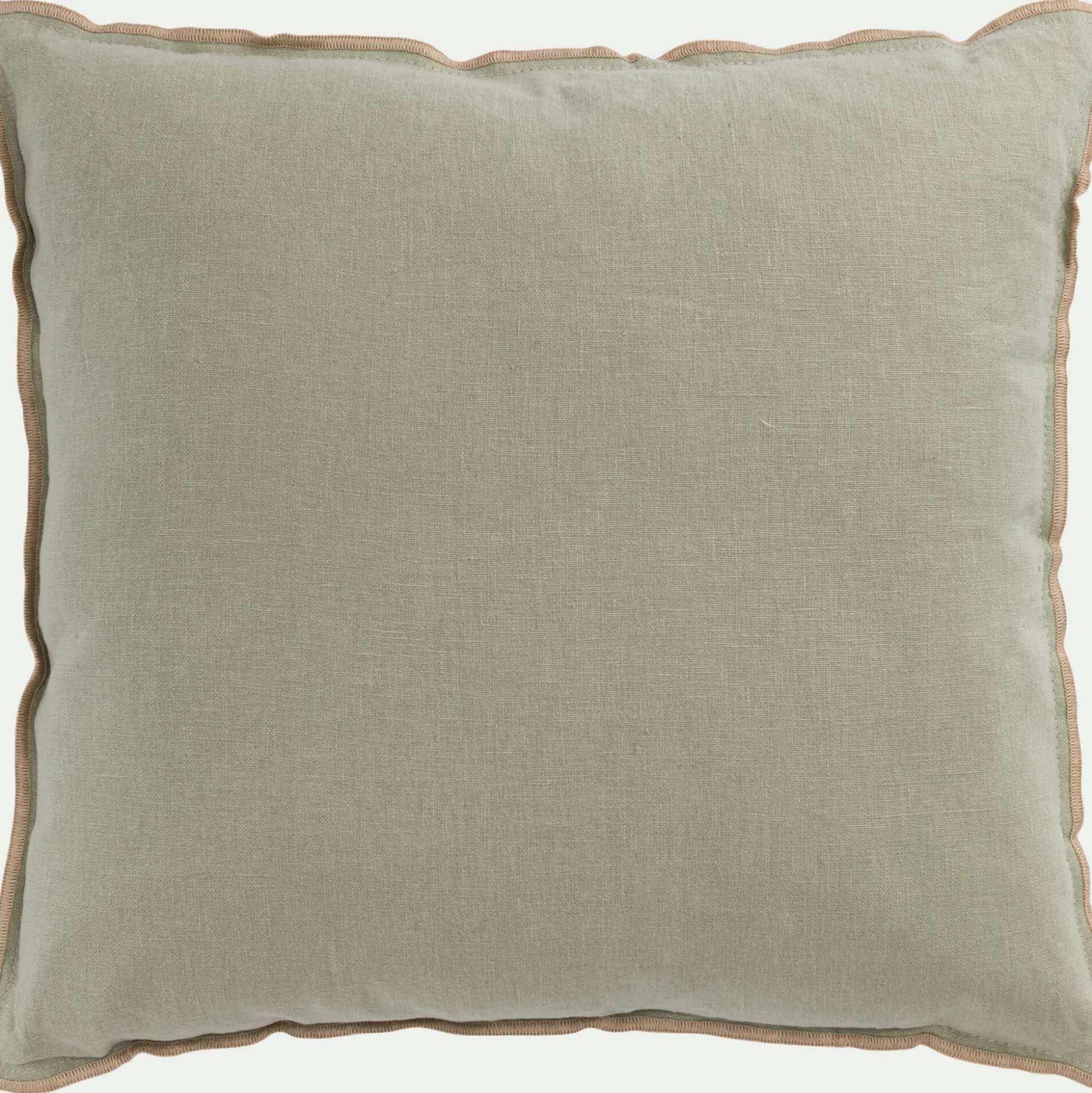 Coussin en lin 45x45cm - vert olivier