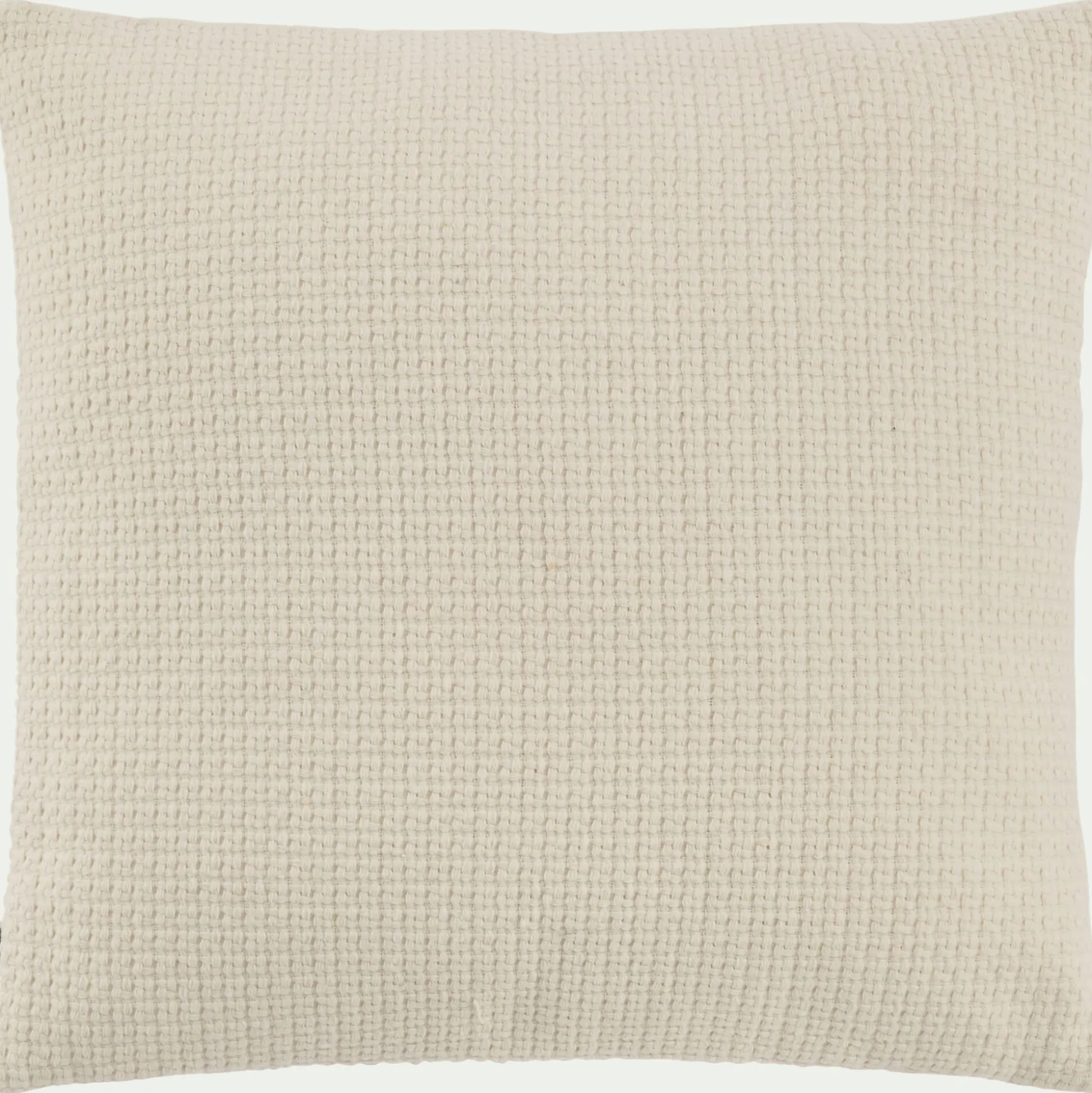 Coussin en tissu effet crocheté 45x45cm - blanc écru