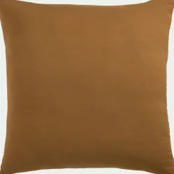 Coussin en tissu surpiqué 45x45cm - jaune alep