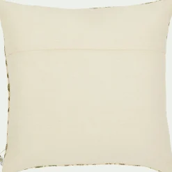 Coussin ethnique en coton - vert cèdre 45x45cm