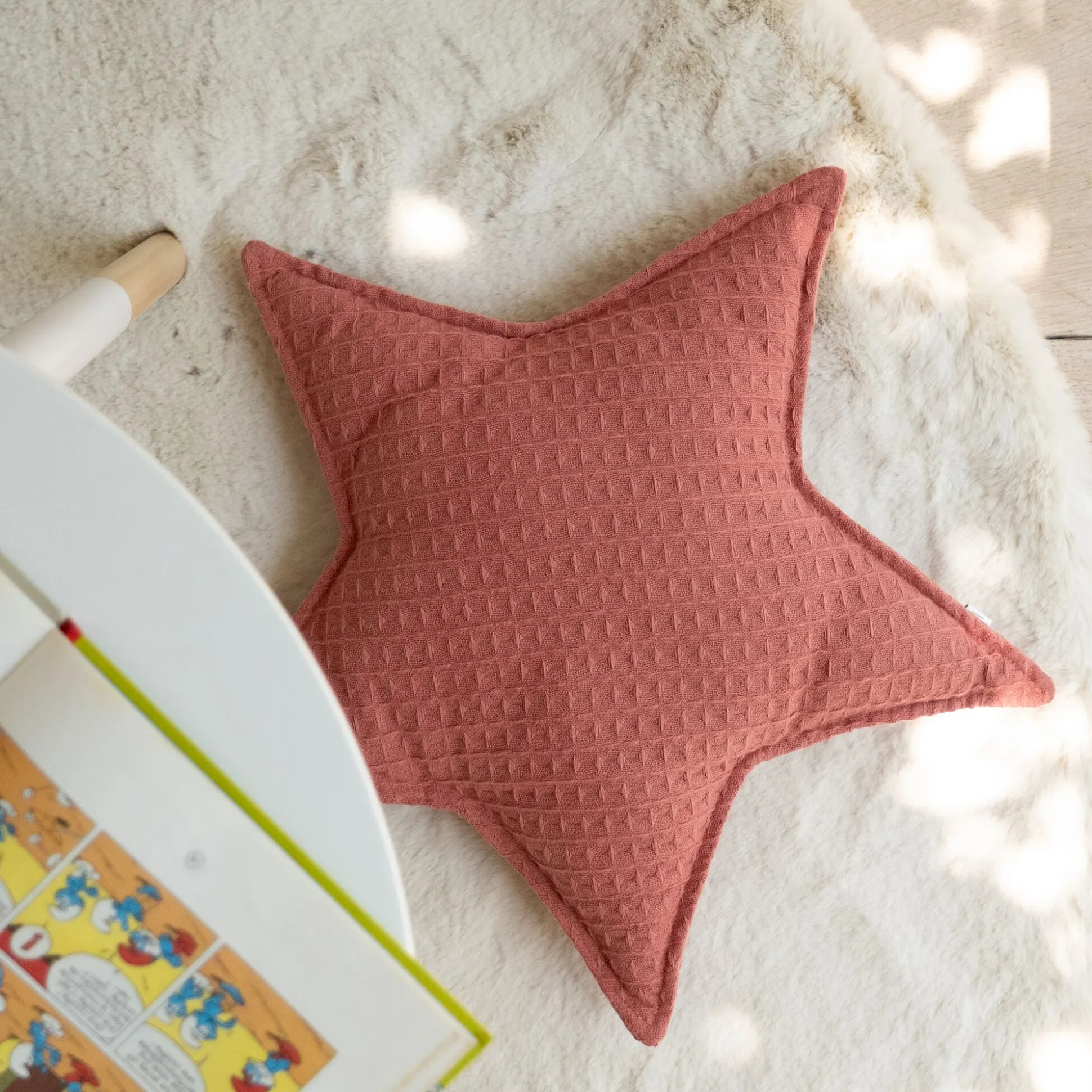 Coussin forme étoile 45x45cm - rose