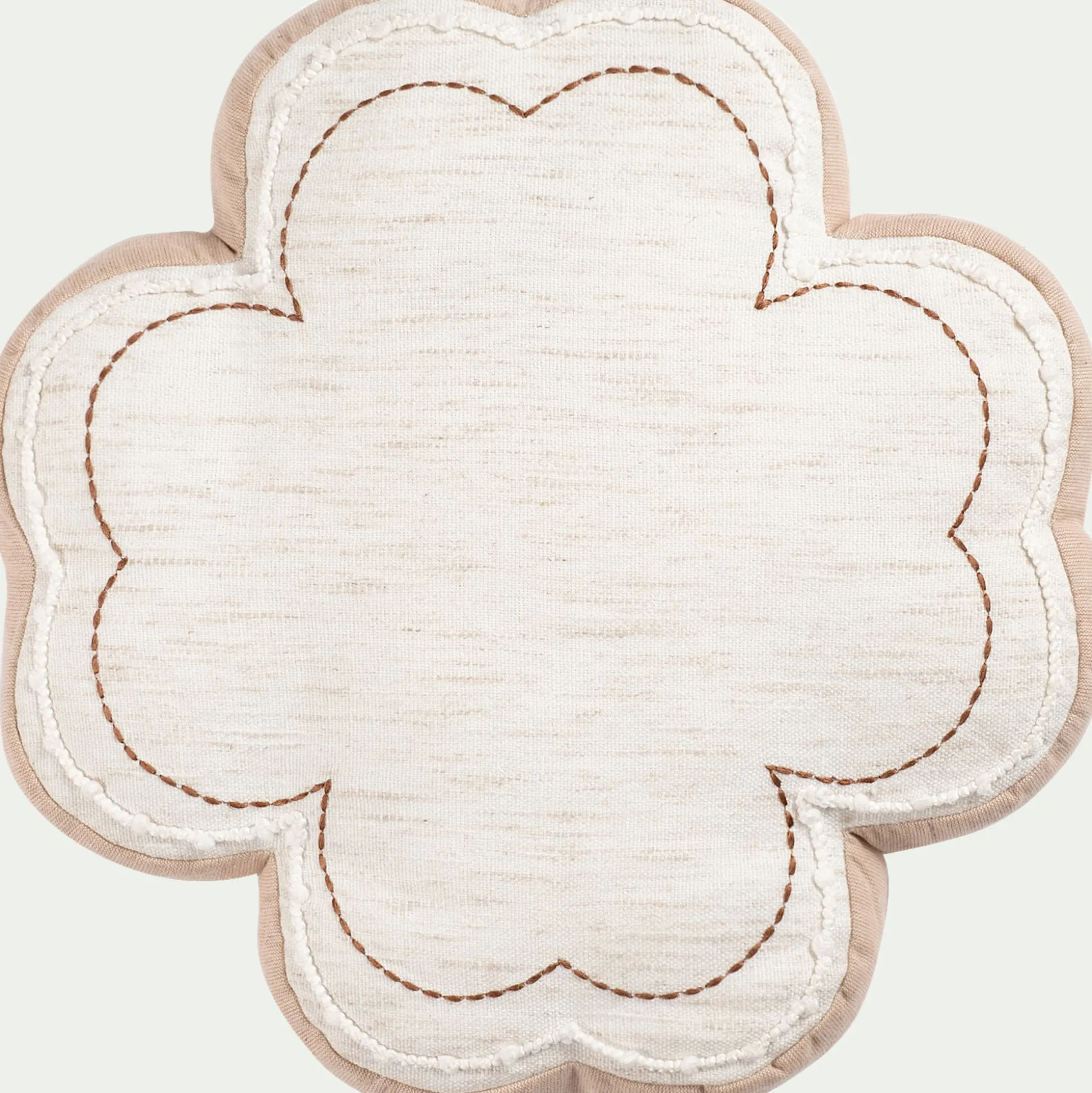 Coussin forme trèfle 35x35cm - beige