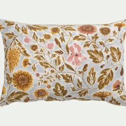 Coussin motif Provence en coton 40x60cm - marron