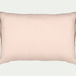 Coussin à motifs tissés en coton 40x60cm - brun