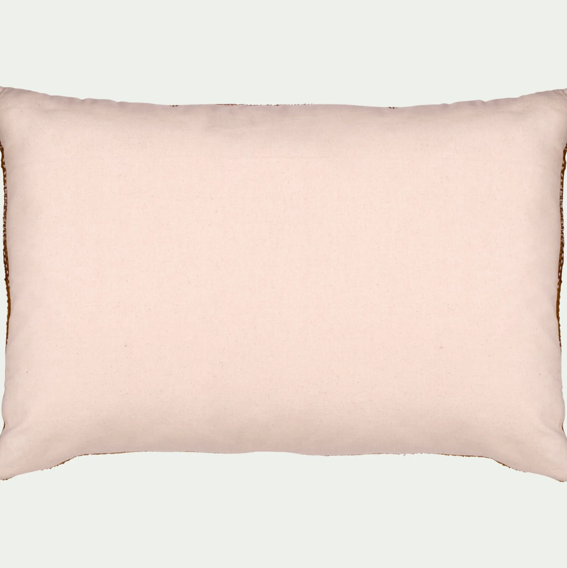 Coussin à motifs tissés en coton 40x60cm - brun