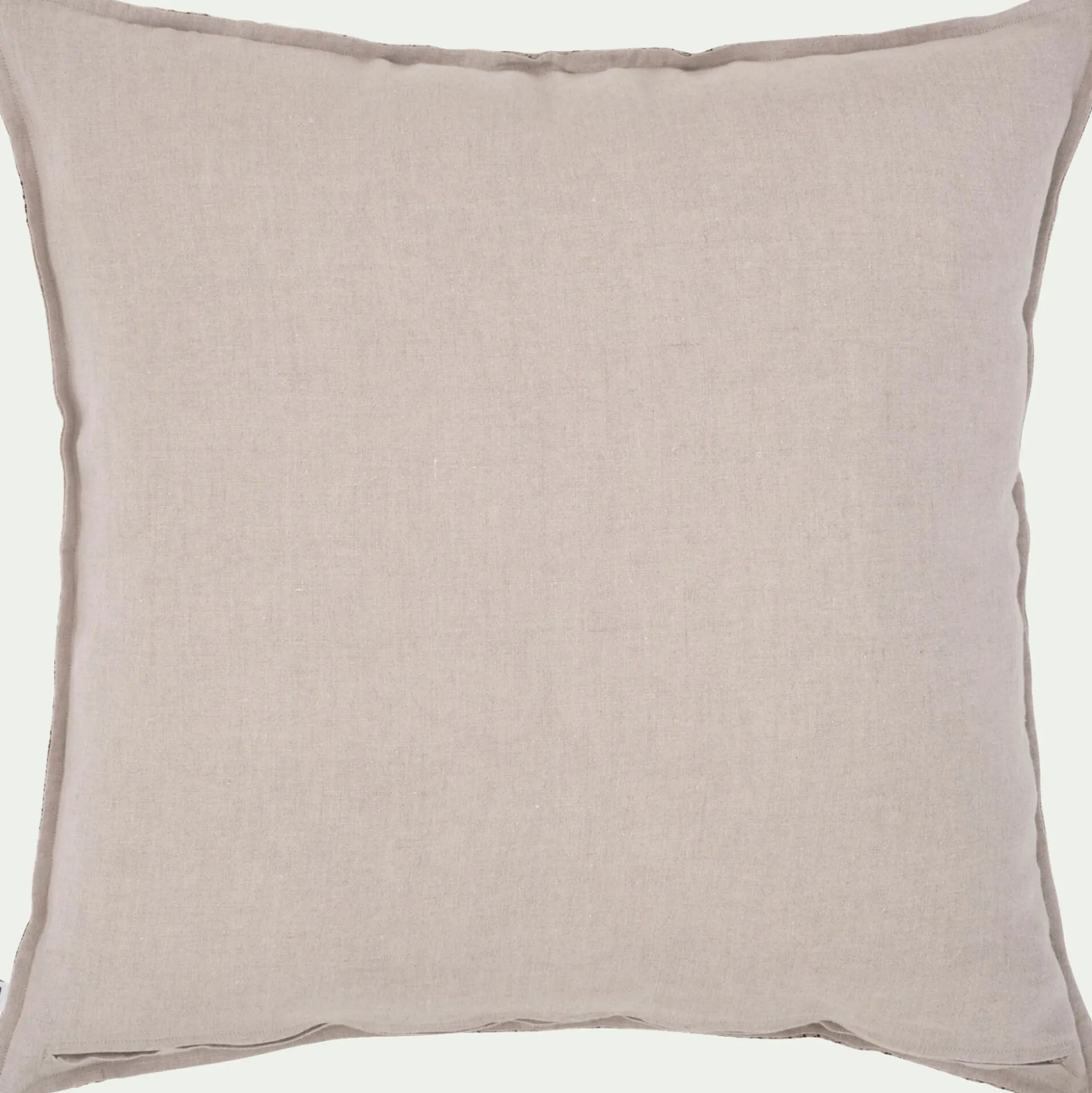 Coussin tissé teint en lin 65x65cm - noir