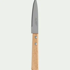 Couteau d'office en bois de hêtre et inox - naturel