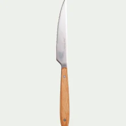 Couteau en inox et manche en bois de hêtre - naturel