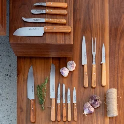 Couteau à fromages en inox et bois d'olivier 20,70cm - naturel