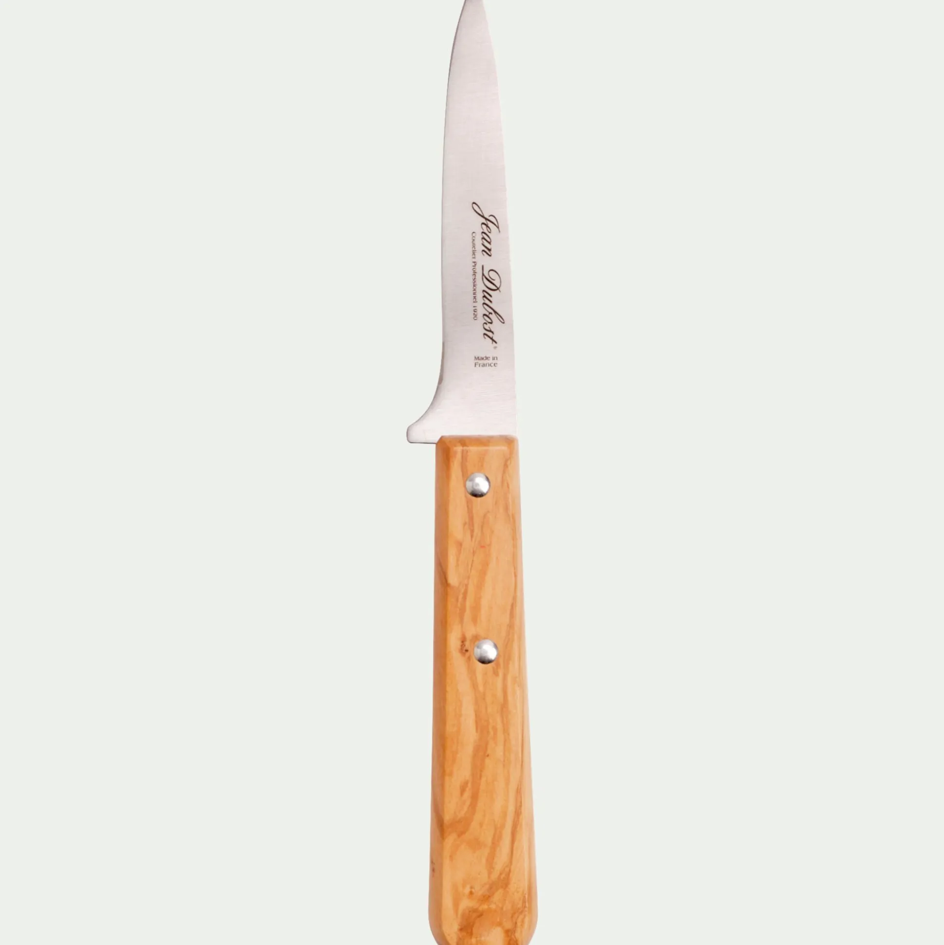 Couteau multi-usages en inox et bois d'olivier 25cm - naturel