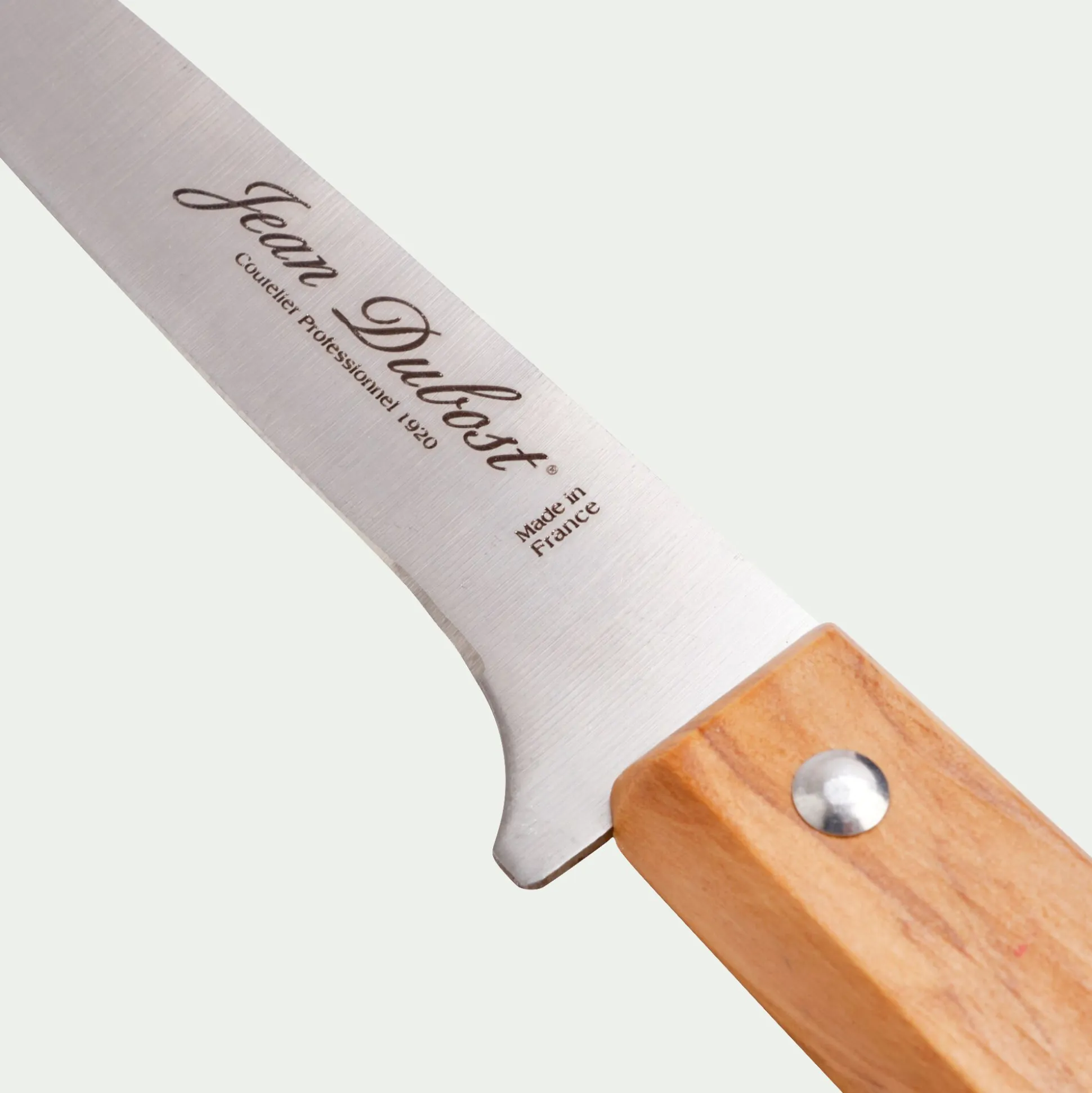 Couteau multi-usages en inox et bois d'olivier 25cm - naturel