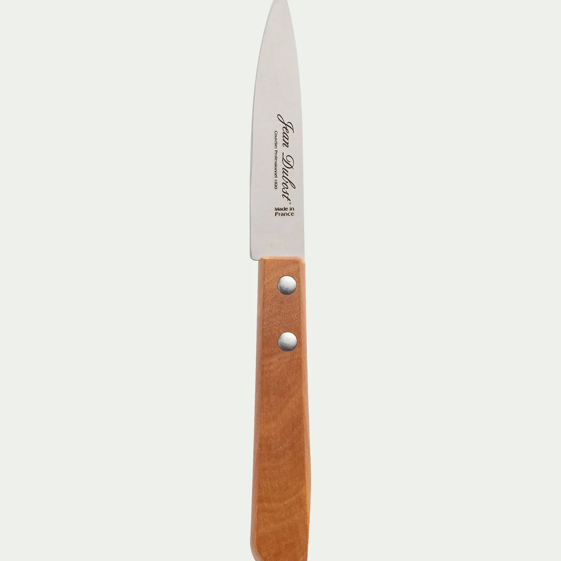 Couteau office en inox et bois d'olivier 18cm - naturel
