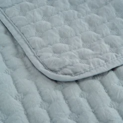 Couvre-lit en tissu surpiqué 180x230cm - bleu calaluna