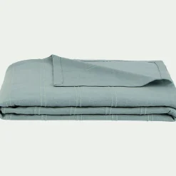 Couvre-lit tissé en coton 180x230cm - bleu calaluna
