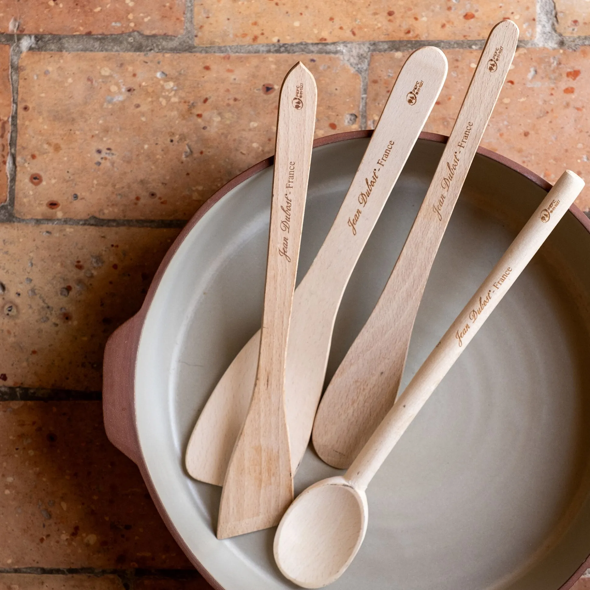 Cuillère anglaise en bois de hêtre 30cm - naturel