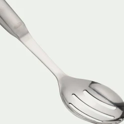 Cuillère de service perforée en inox 28cm - gris métallisé