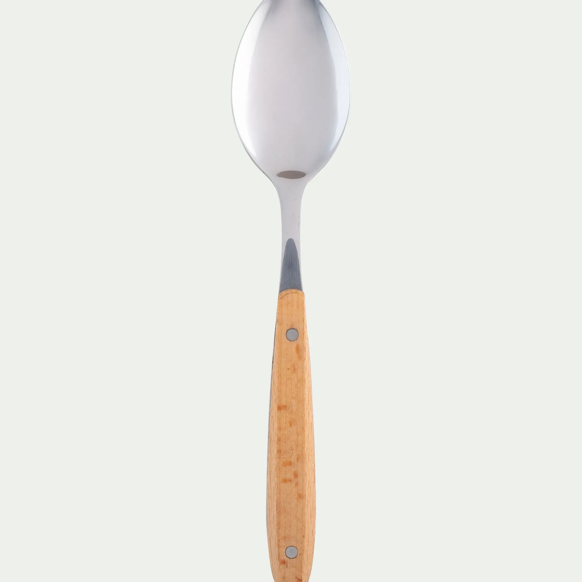 Cuillère en inox et manche en bois de hêtre - naturel