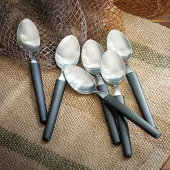 Cuillère à soupe en matière végétale 100% recyclable - noir