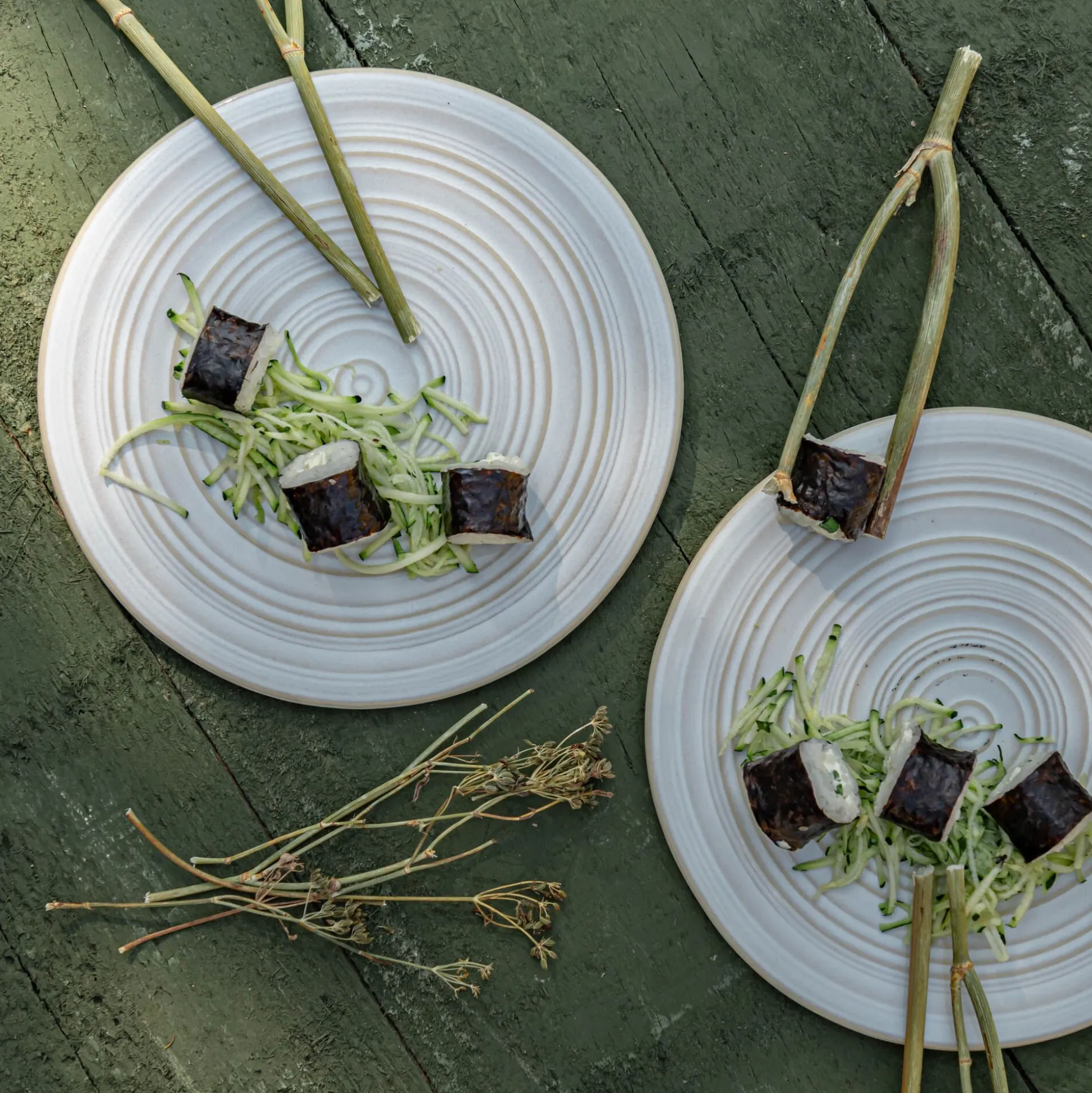 Dessous de plat en grès D21cm - blanc