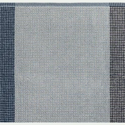 Drap de bain bouclette jacquard en coton - bleu 100x150cm