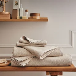 Drap de bain en bouclettes de coton bio - beige alpilles 90x150cm