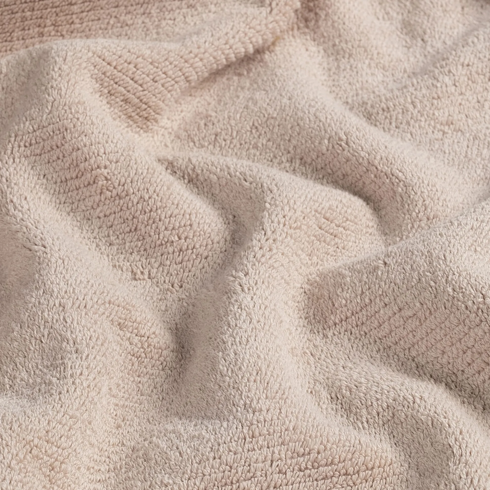 Drap de bain en bouclettes de coton bio - beige alpilles 90x150cm