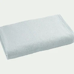 Drap de bain en bouclettes de coton bio - bleu 90x150cm