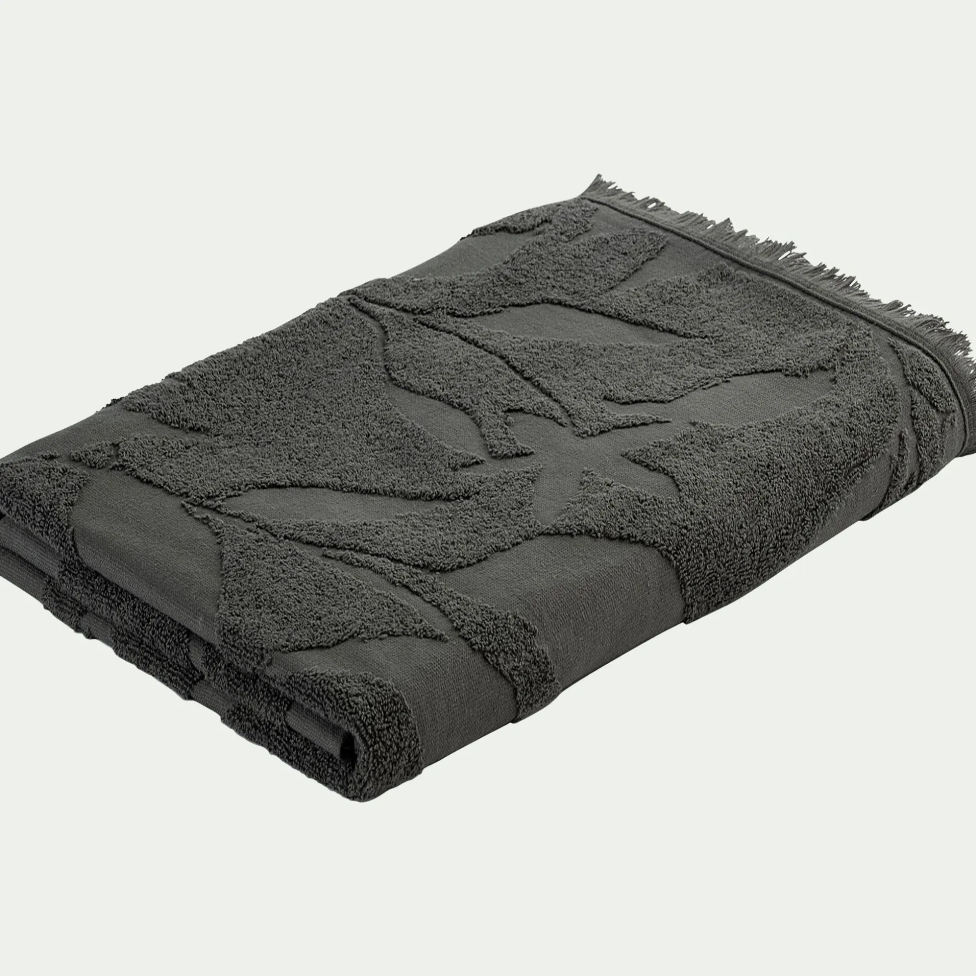 Drap de bain en coton - vert cèdre 100x150cm