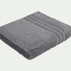 Drap de douche bouclette en coton - gris anthracite 70x140cm