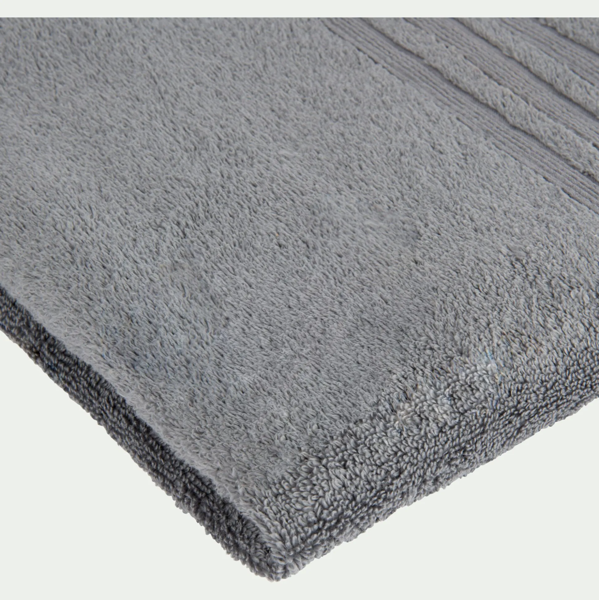 Drap de douche bouclette en coton - gris anthracite 70x140cm