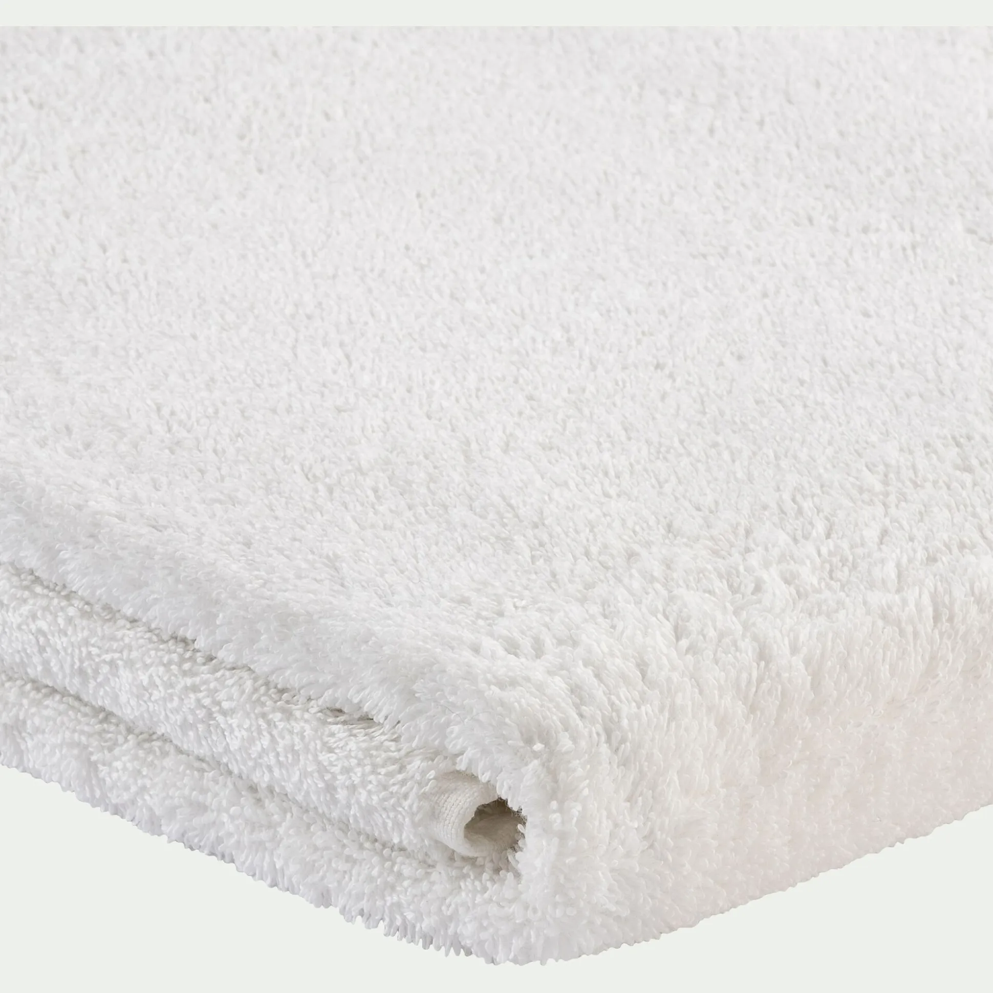 Drap de douche brodé en coton - blanc ventoux 70x140cm