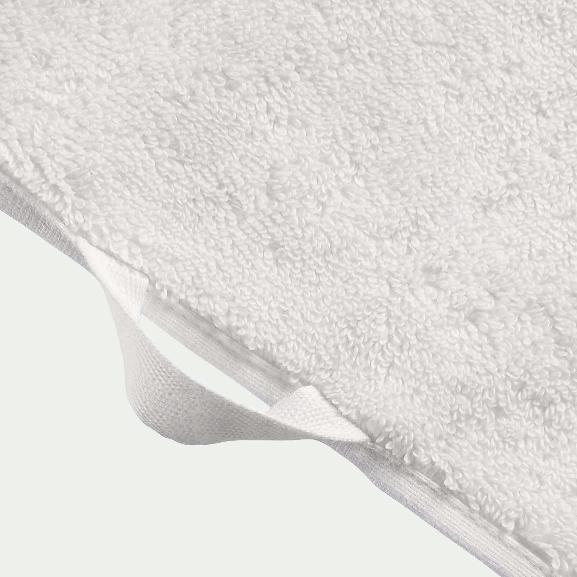 Drap de douche brodé en coton - blanc ventoux 70x140cm
