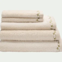 Drap de douche en coton - beige 70x140cm