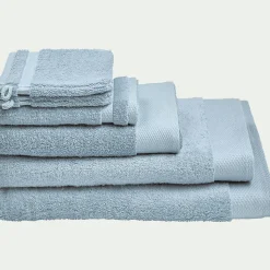 Drap de douche en coton peigné - bleu calaluna 70x140cm