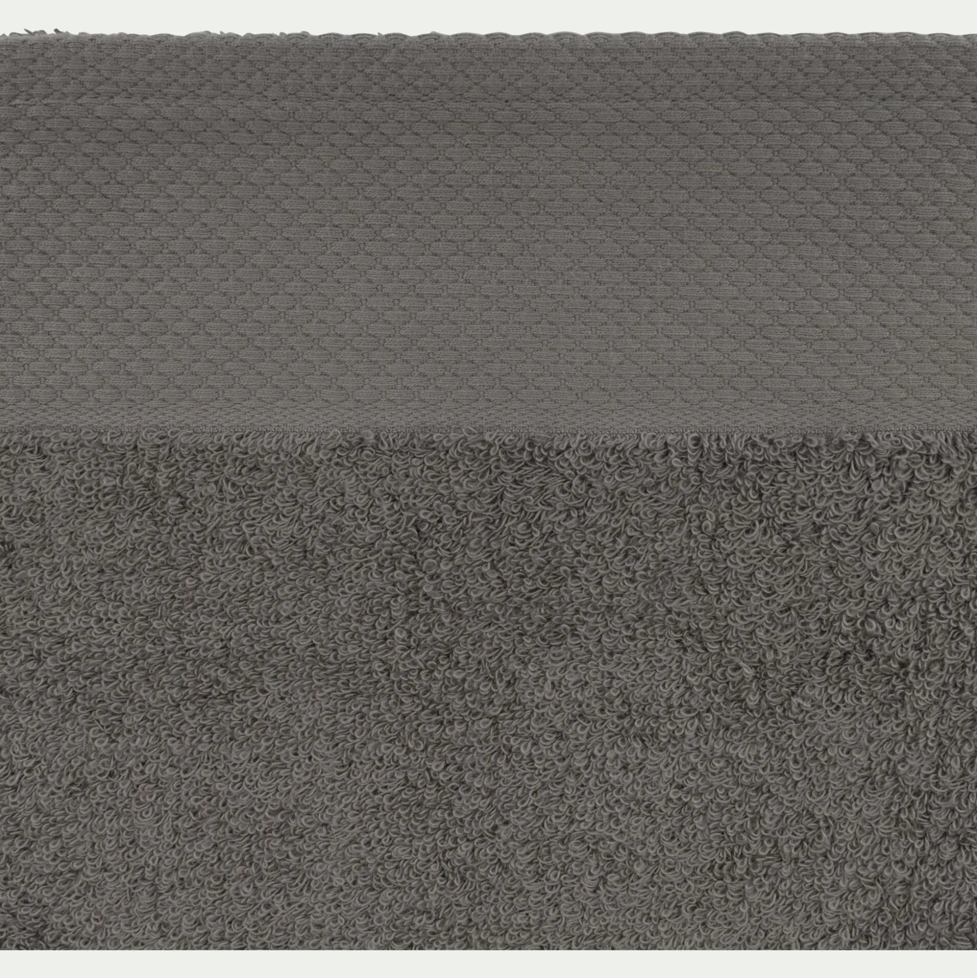 Drap de douche en coton peigné - gris restanque 70x140cm