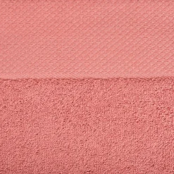 Drap de douche en coton peigné - rouge ricin 70x140cm