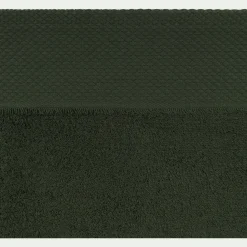 Drap de douche en coton peigné - vert cèdre 70x140cm