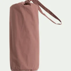 Drap housse en percale de coton 140x200cm B30cm - brun rhassoul