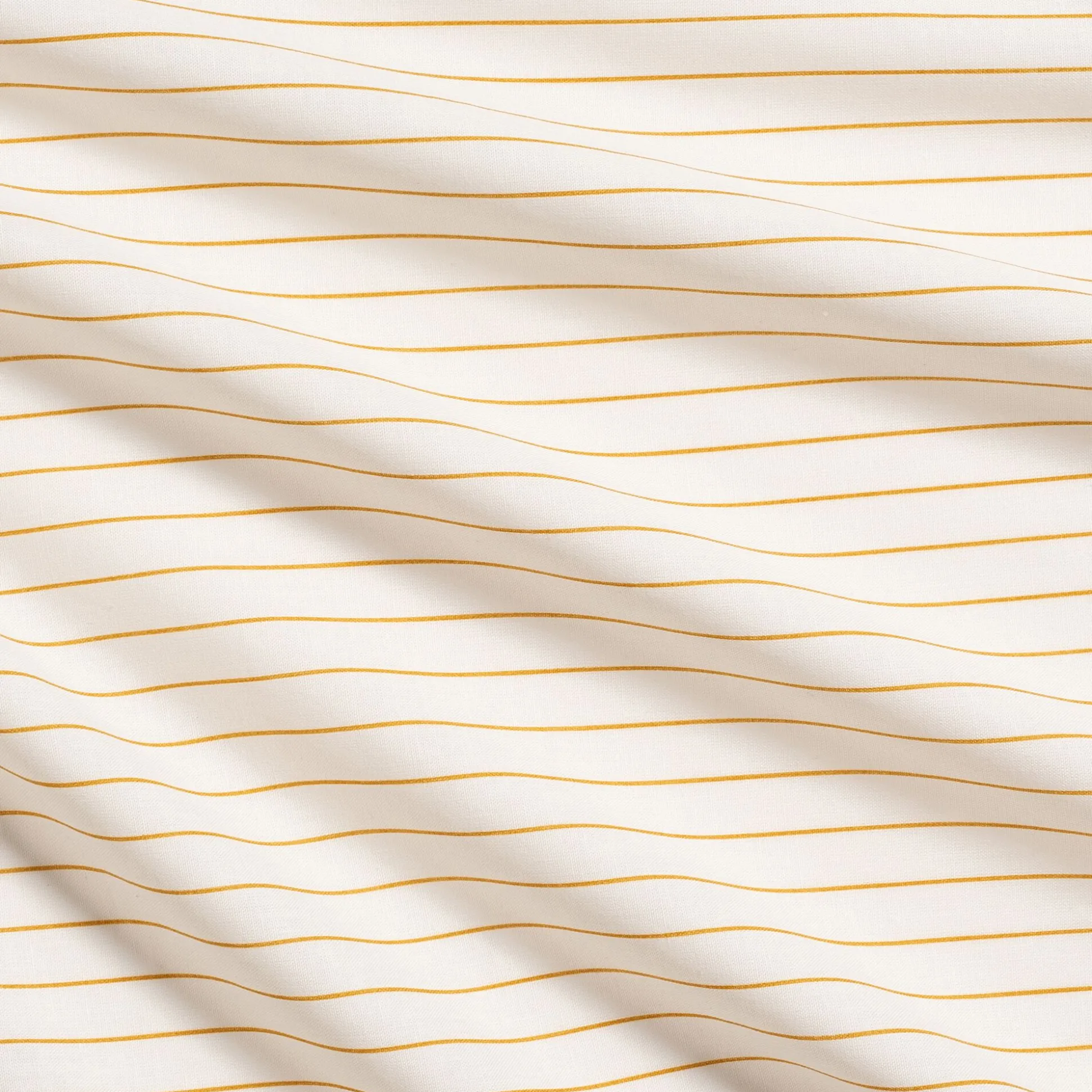 Drap housse rayé en coton 140x200cm B30cm - jaune argan