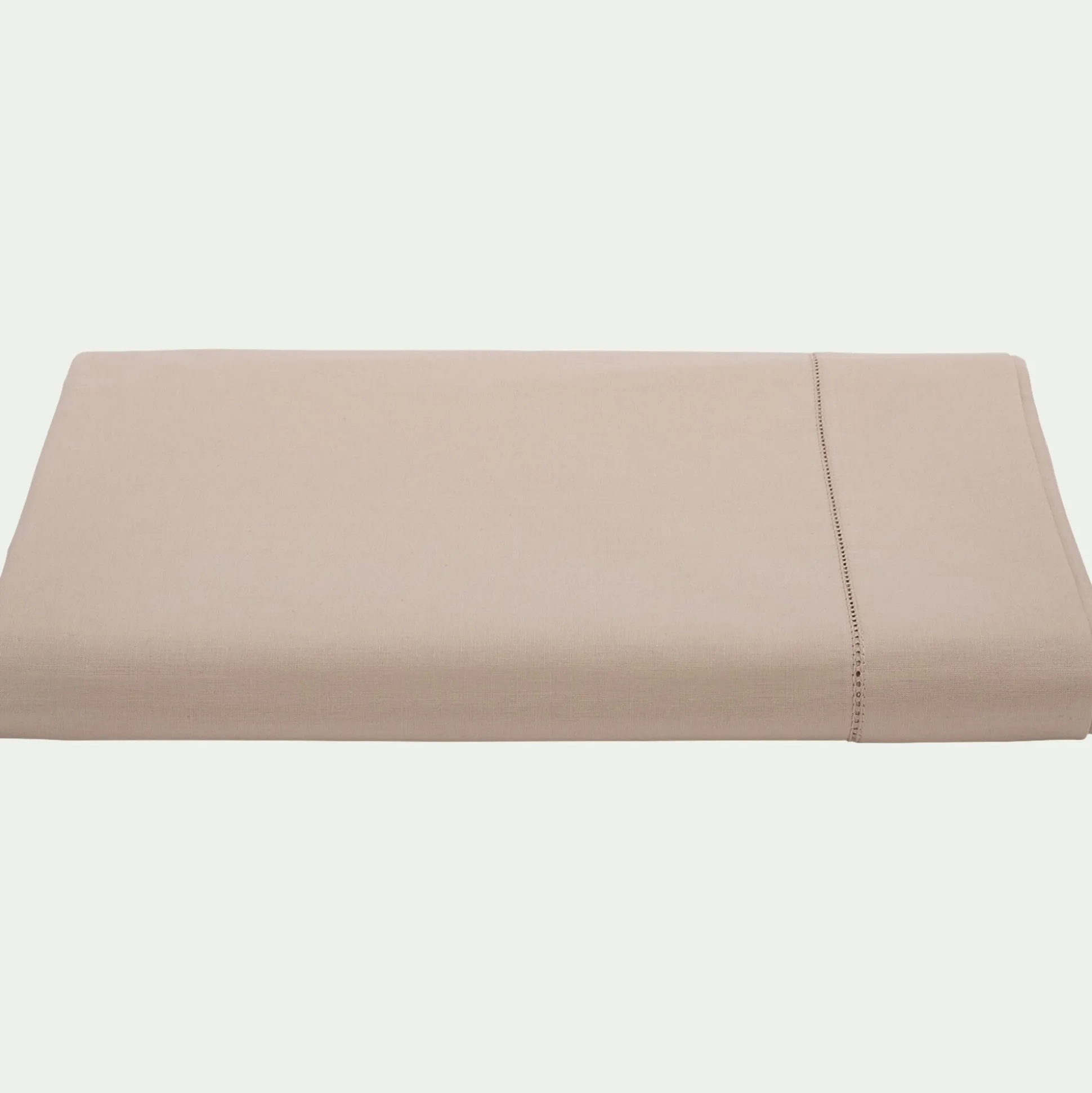 Drap plat en coton bio 270x300cm - beige alpilles
