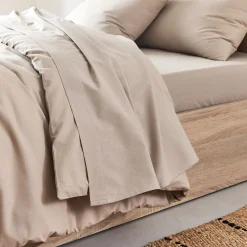 Drap plat en coton 180x300cm - beige alpilles