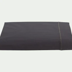 Drap plat en coton 270x300cm - gris ardoise