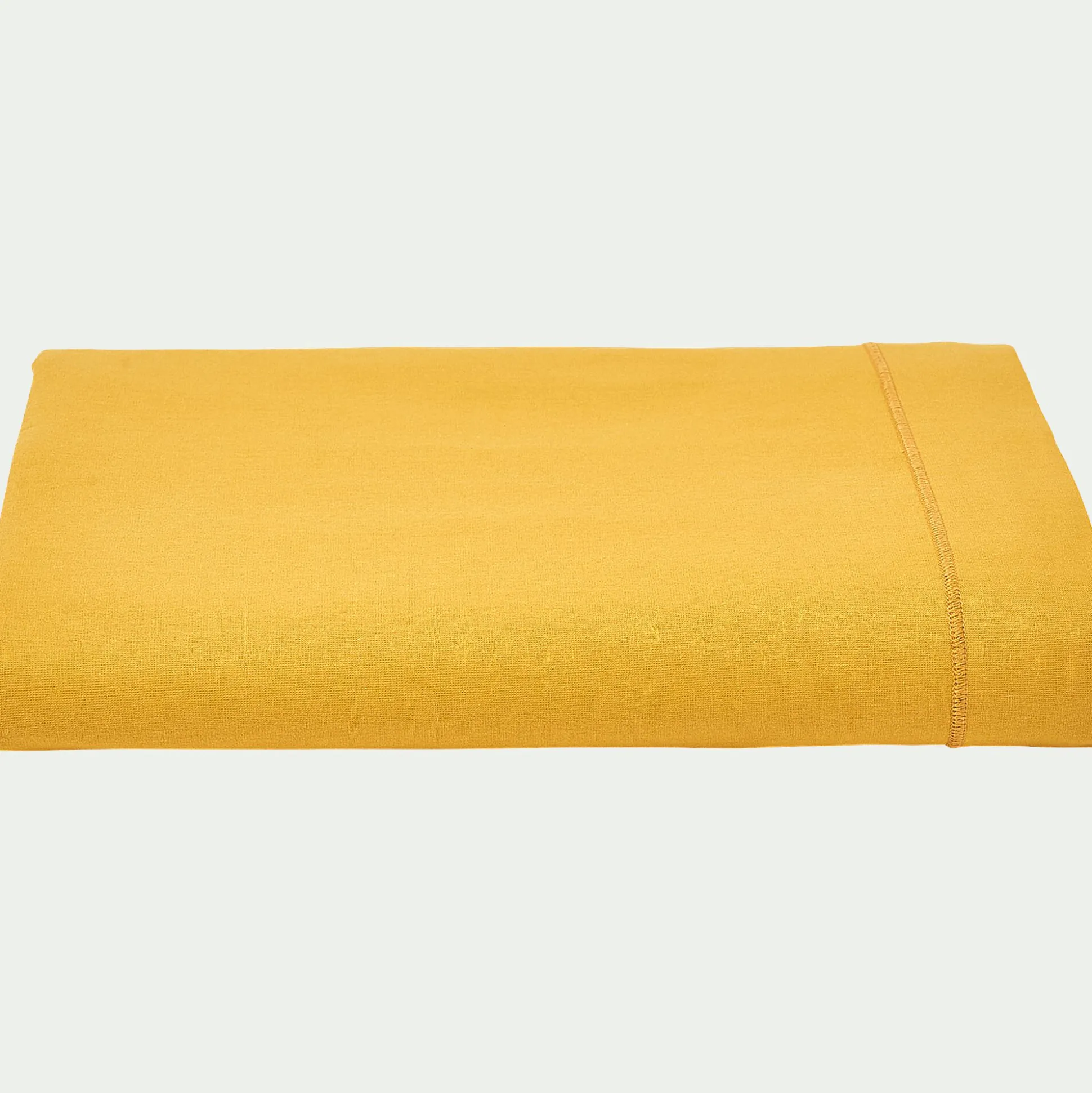 Drap plat en coton 270x300cm - jaune genet