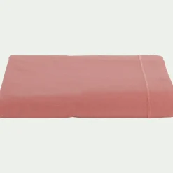 Drap plat en coton 270x300cm - rouge ricin