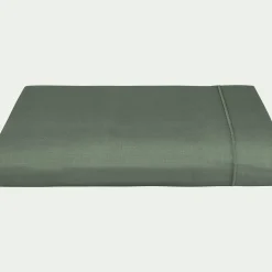 Drap plat en coton 270x300cm - vert cèdre