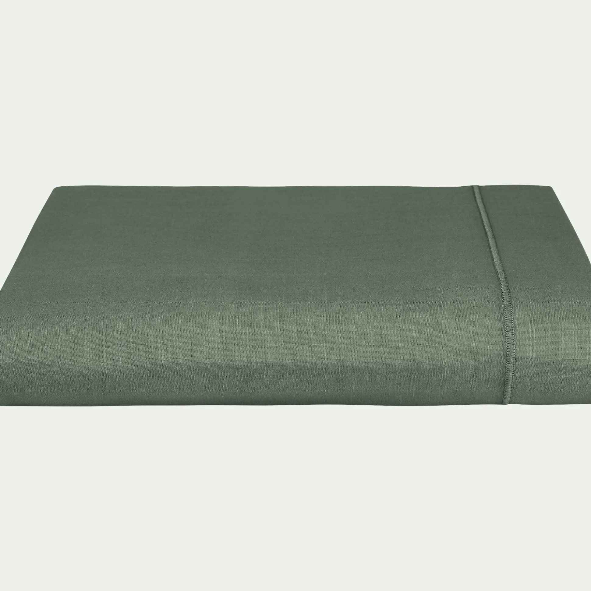 Drap plat en coton 270x300cm - vert cèdre